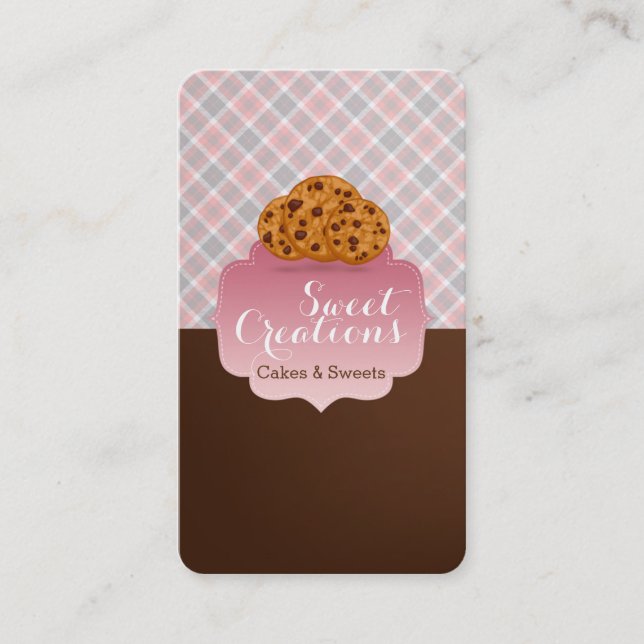 Carte De Visite Boulangerie Cookies Sucré (Devant)