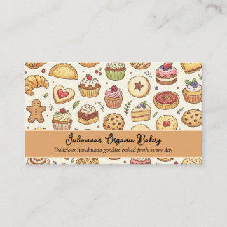 Carte de visite Boulangerie Cookies Tarte Dessert 