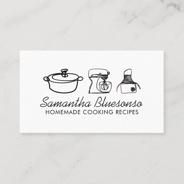Carte De Visite Boulangerie cuisine moderne aliments faits maison (Devant)