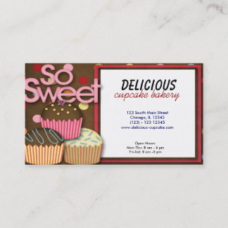 Carte De Visite Boulangerie Cupcake