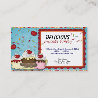 Carte De Visite Boulangerie Cupcake