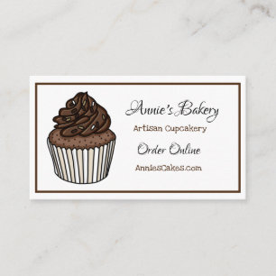 Carte De Visite Boulangerie   Cupcake arrosé de chocolat
