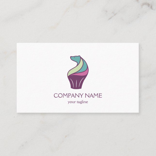 Carte De Visite Boulangerie Cupcake Cute Moderne (Devant)