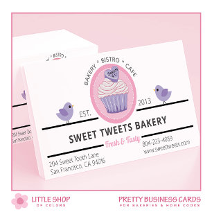 Carte De Visite Boulangerie Cupcake Rose