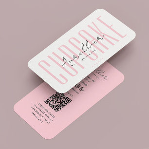 Carte De Visite Boulangerie Cupcake Traiteur Pastel Rose esthétiqu