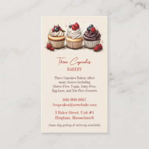Carte de visite boulangerie Cupcakes
