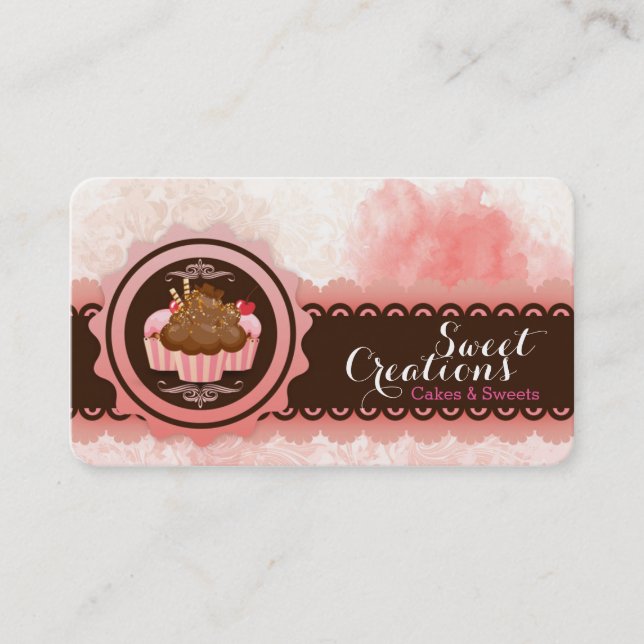 Carte De Visite Boulangerie Cupcakes Sweet Business (Devant)