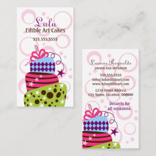 Carte De Visite Boulangerie d'art de gâteau