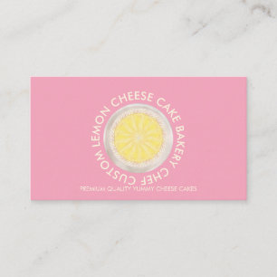 Carte De Visite Boulangerie de cheesecake fait maison rose bébé