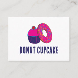 Carte De Visite Boulangerie de Cupcake Donut