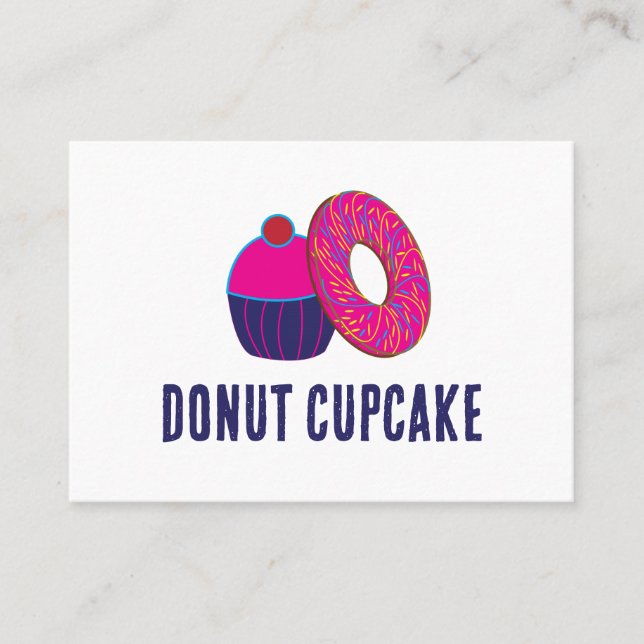 Carte De Visite Boulangerie de Cupcake Donut (Devant)