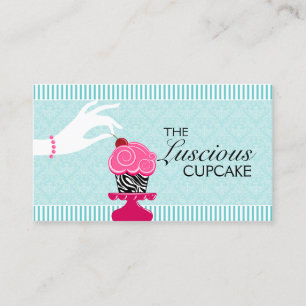 Carte De Visite Boulangerie de damassé de turquoise de petit