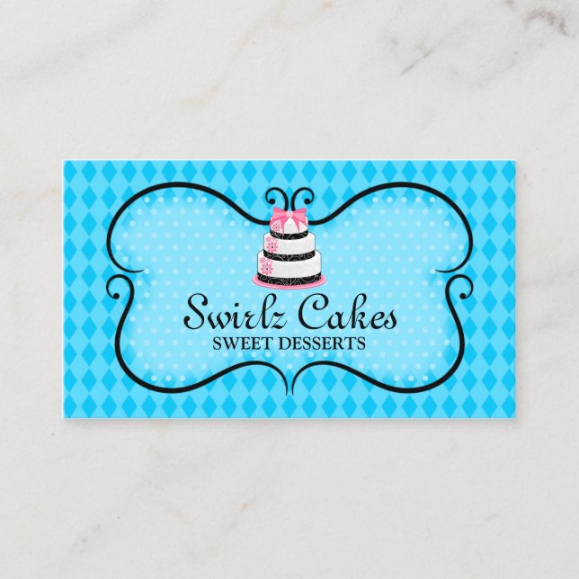Carte De Visite Boulangerie de gâteau (Devant)