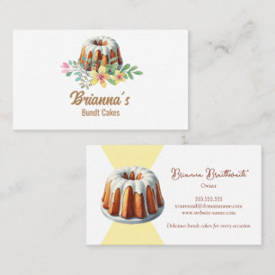 Carte De Visite Boulangerie de gâteaux Bundt