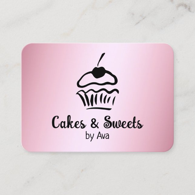 Carte De Visite 🍒Boulangerie de gâteaux faits maison (Devant)