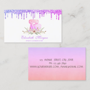 Carte De Visite Boulangerie de mélange de gâteaux de parties scint