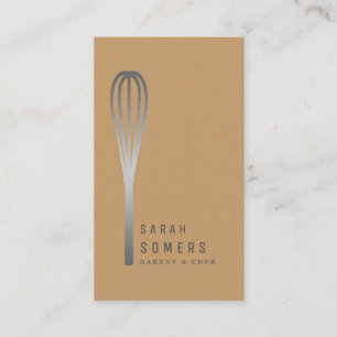 Carte De Visite Boulangerie de Whisk Parties scintillant d'or mode