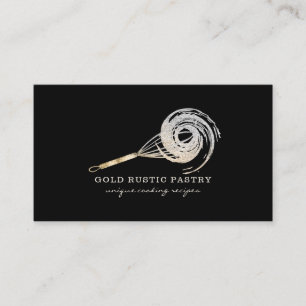 Carte De Visite Boulangerie d'or Parties scintillant de Whisk Spar
