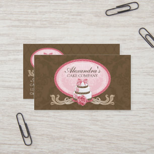 Carte De Visite Boulangerie élégante de gâteau