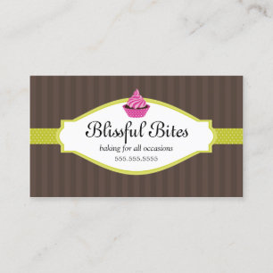 Carte De Visite Boulangerie élégante de petit gâteau