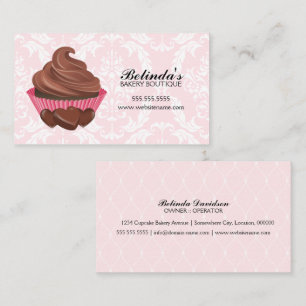 Carte De Visite Boulangerie élégante de petit gâteau de chocola
