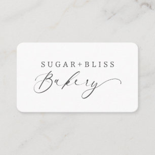 Carte De Visite Boulangerie Élégante Écrite À La Main