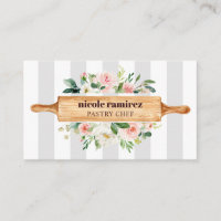 Boulangerie Florale Rolling Pâtisserie gris rayé