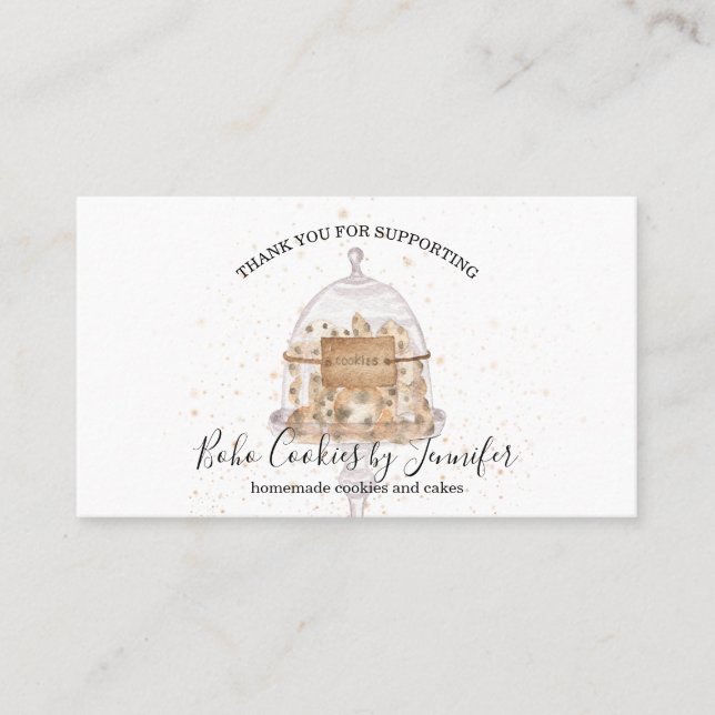 Carte De Visite Boulangerie Gâteaux Biscuits (Devant)