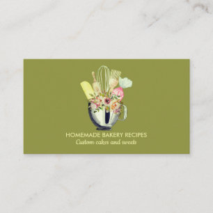 Carte De Visite Boulangerie Green Sage Fabricant de gâteaux Boutiq