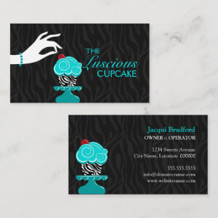 Carte De Visite Boulangerie lunatique de petit gâteau de zèbre