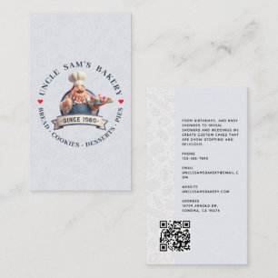 Carte De Visite Boulangerie Magasin Pâtissier Desserts Friandises 