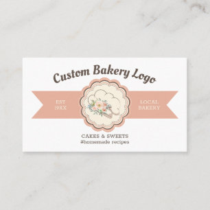 Carte De Visite Boulangerie moderne Casquette Pâtisserie Chef Logo