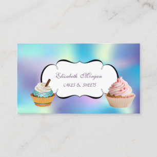 Carte De Visite Boulangerie Moderne de Cupcakes Mignons et Adorabl