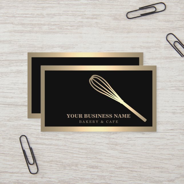Carte De Visite Boulangerie moderne de Whisk d'Or (Devant/Arrière en situation)