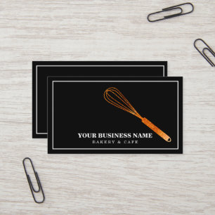 Carte De Visite Boulangerie moderne Gold Whisk