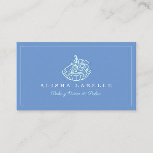 Carte De Visite Boulangerie moderne & minimaliste Flore Panier Log