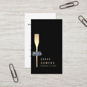 Carte De Visite Boulangerie moderne Parties scintillant d'or Whisk