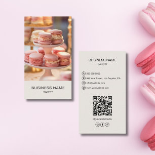 Carte De Visite Boulangerie moderne Photo personnalisée Code QR