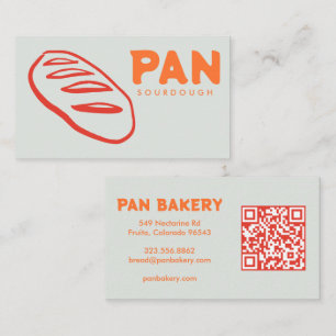 Carte de visite Boulangerie Pain de campagne QR pe