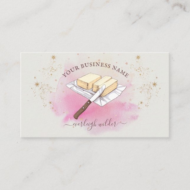 Carte De Visite boulangerie pâtisserie Chef Baker Ingrédients Cart (Devant)