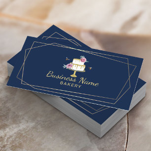 Carte De Visite Boulangerie pâtisserie Chef Cadre géométrique M