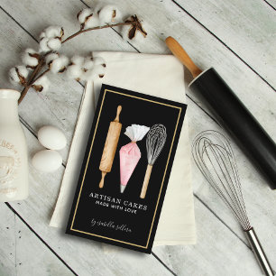 Carte De Visite Boulangerie Pâtisserie Chef Cuisine Ustensiles Noi