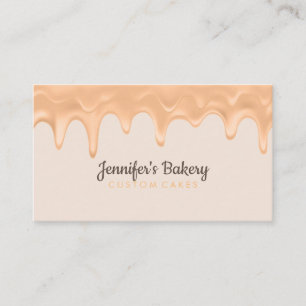 Carte De Visite Boulangerie Pâtisserie Chef Pink Cake Cream Driam