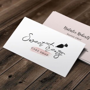 Carte De Visite Boulangerie Pâtisserie Chef Sac de tuyauterie Mini