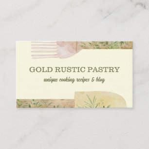 Carte De Visite Boulangerie Pâtisserie Rustique Jaune