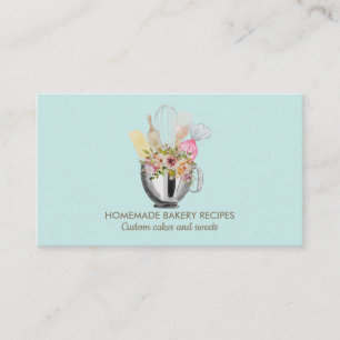 Carte De Visite Boulangerie sarcelle Nourriture Cuisinier Chef per