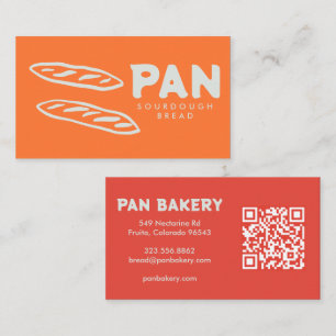 Carte de visite Boulangerie sur mesure QR dessinée