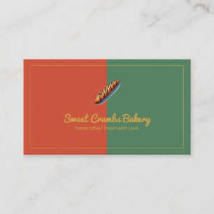 Carte De Visite Boulangerie Sur Mesure Terracotta, Vert, Jaune De