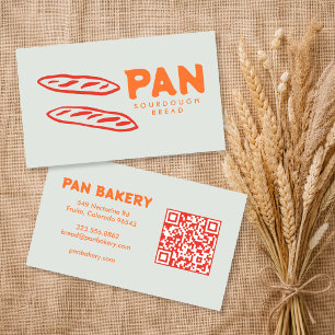 Carte de visite Boulangerie sur pain au levain QR