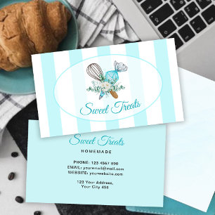Carte De Visite Boulangerie Whisk turquoise
